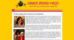 Desktop Screenshot of oaxacaspanishmagic.com